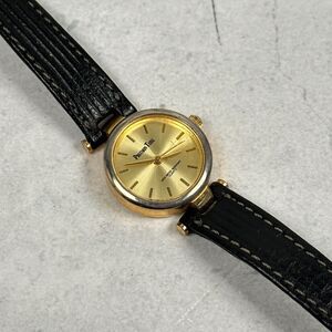 VTG Precious Time Watch Womens 22mm Round Two Tone Black Band New Battery